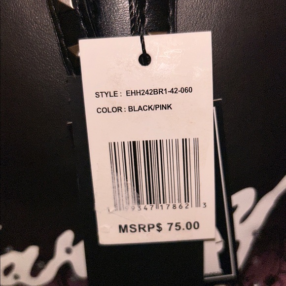 NEW!! Ed Hardy Black and Pink Shoulder Bag - Picture 4 of 4